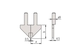 07CZA056 Mitutoyo Standard Jaw for 552-Series Caliper