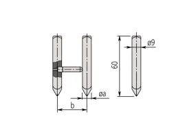 07CZA061 Mitutoyo Scriber Type Jaw for 552-Series Caliper