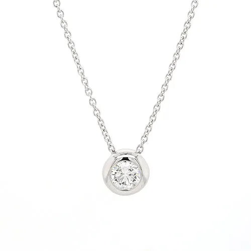 10547 Diamond Pendant Necklace in 18k Gold 0.240ct.tw
