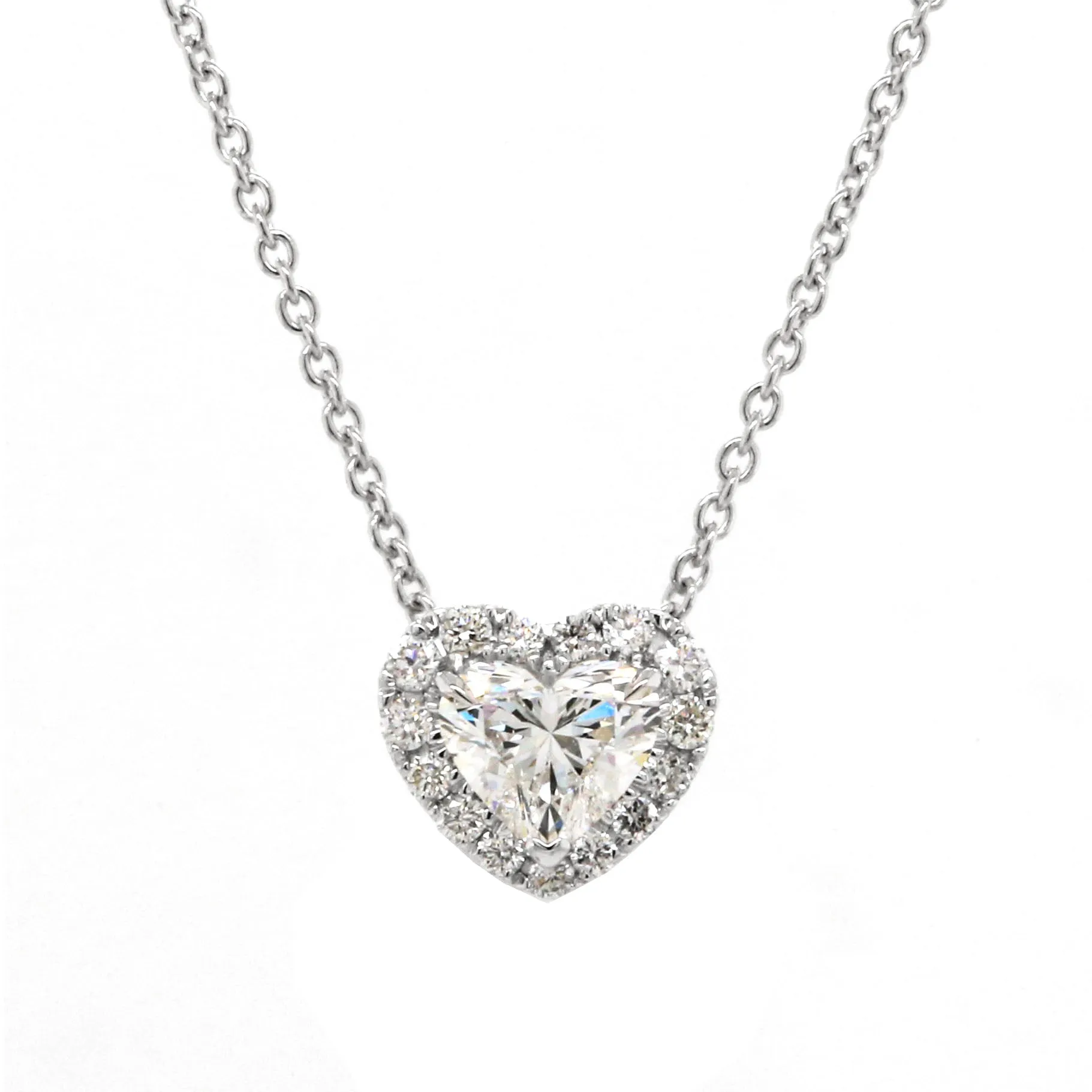 10615 Heart Shaped GIA Certified Diamond Pendant Necklace 0.30ct.tw