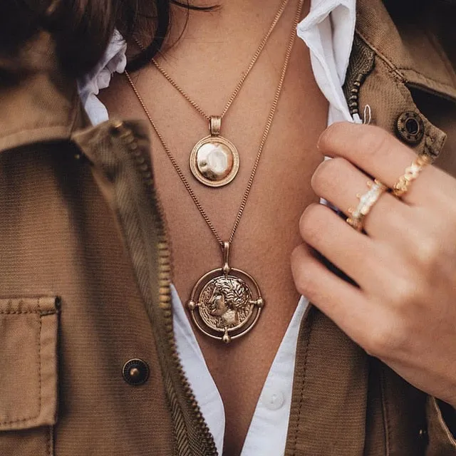 17KM New Multilayer Cross Gold Pendant Necklaces For Women Punk Letter Choker Necklace 2020 Fashion Words Jewelry Party Gift
