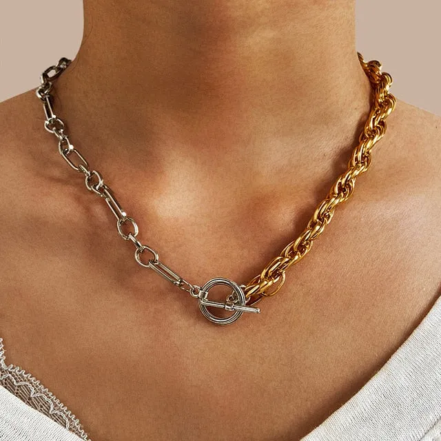 17KM New Multilayer Cross Gold Pendant Necklaces For Women Punk Letter Choker Necklace 2020 Fashion Words Jewelry Party Gift