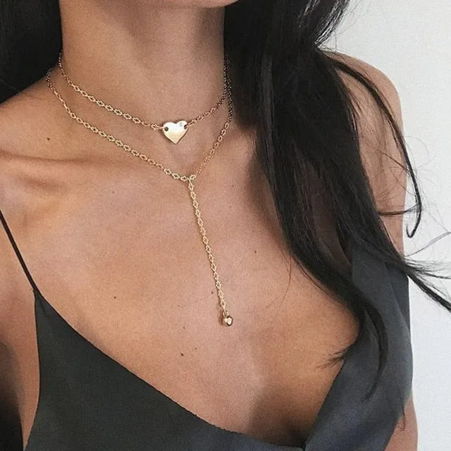 17KM New Multilayer Cross Gold Pendant Necklaces For Women Punk Letter Choker Necklace 2020 Fashion Words Jewelry Party Gift
