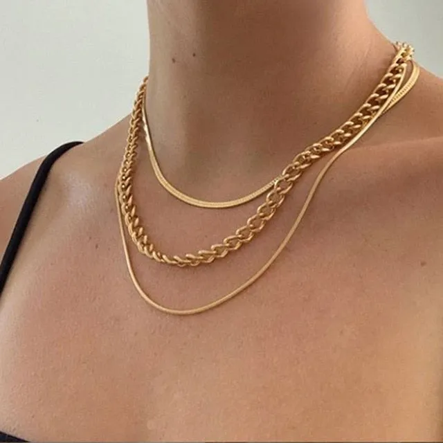 17KM New Multilayer Cross Gold Pendant Necklaces For Women Punk Letter Choker Necklace 2020 Fashion Words Jewelry Party Gift