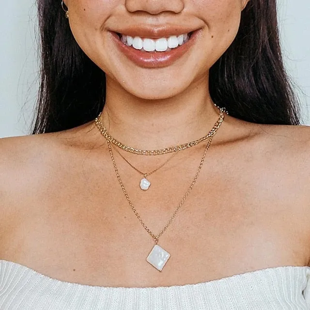 17KM New Multilayer Cross Gold Pendant Necklaces For Women Punk Letter Choker Necklace 2020 Fashion Words Jewelry Party Gift