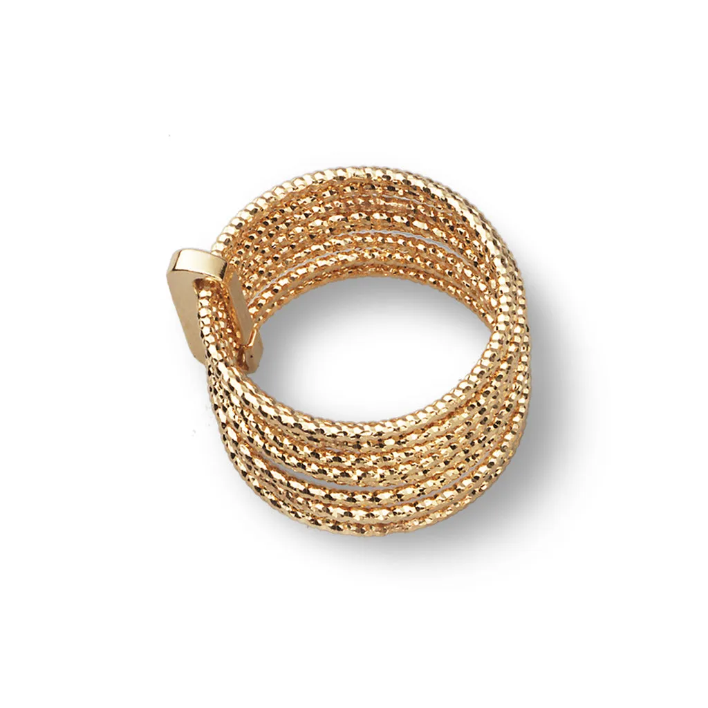 22kt Gold Plated Sterling Silver Stacked Ring
