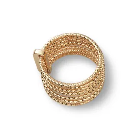 22kt Gold Plated Sterling Silver Stacked Ring