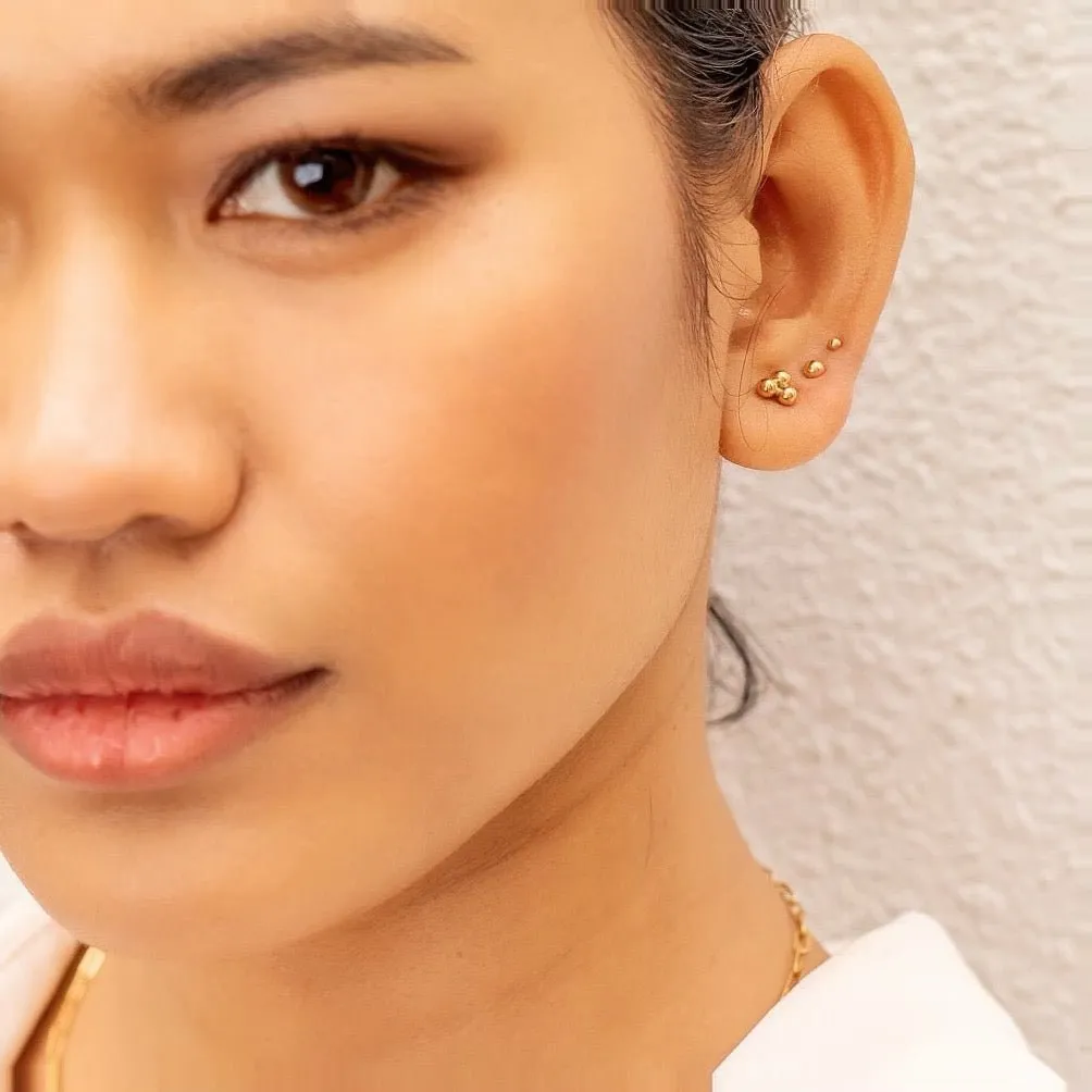 2mm Tiny Ball Stud Earrings