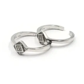 925 Sterling Silver CZ Toe-rings - Design #17