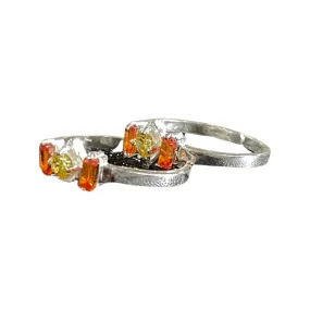 925 Sterling Silver CZ Toe-rings - Design #19