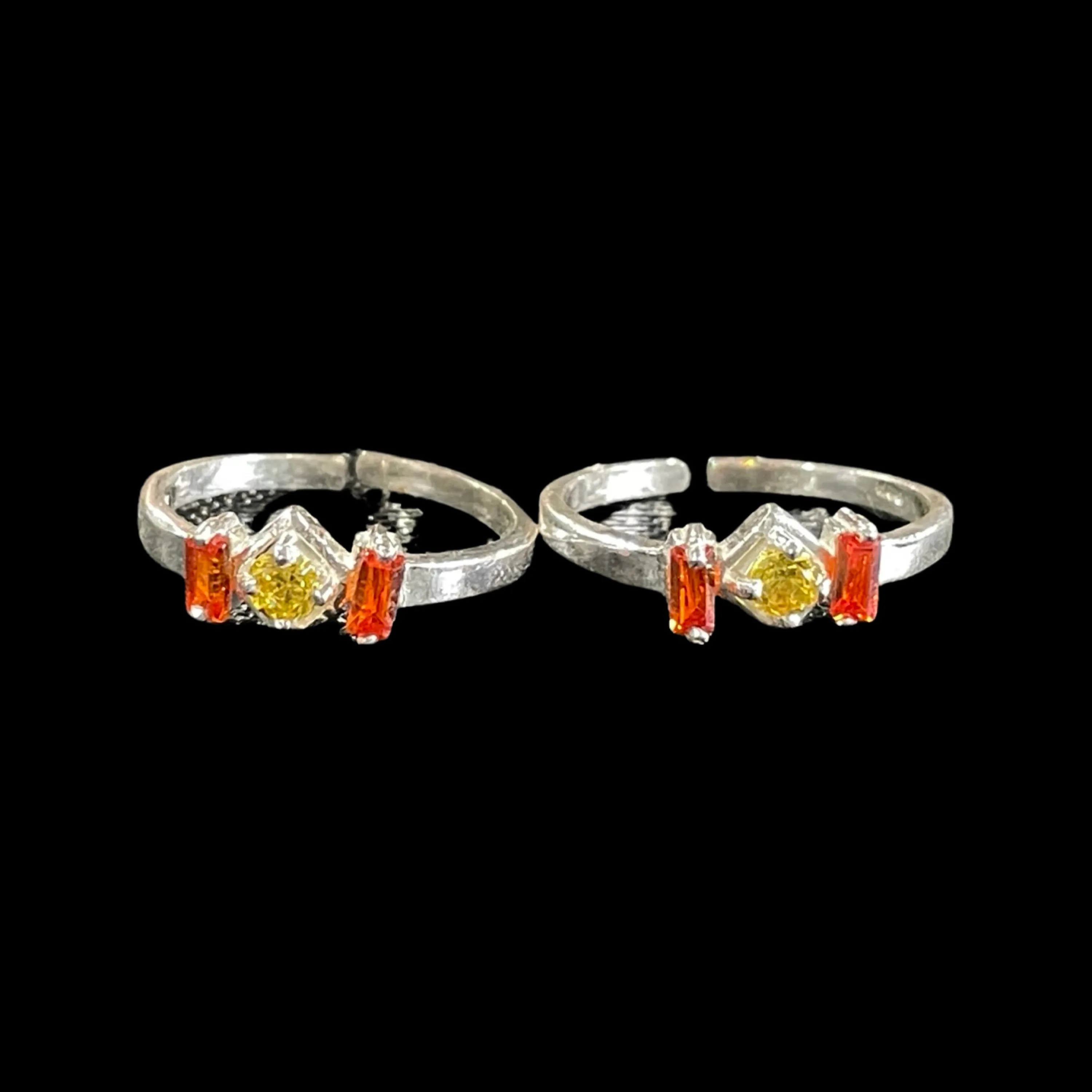 925 Sterling Silver CZ Toe-rings - Design #19