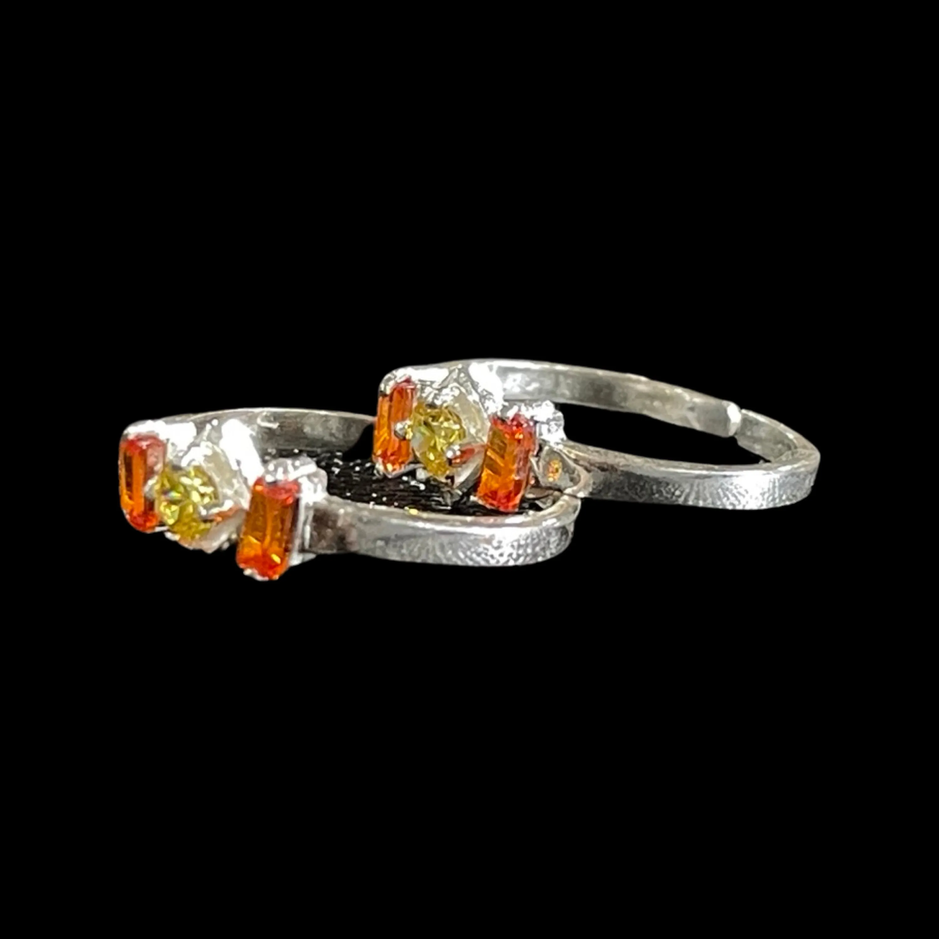 925 Sterling Silver CZ Toe-rings - Design #19