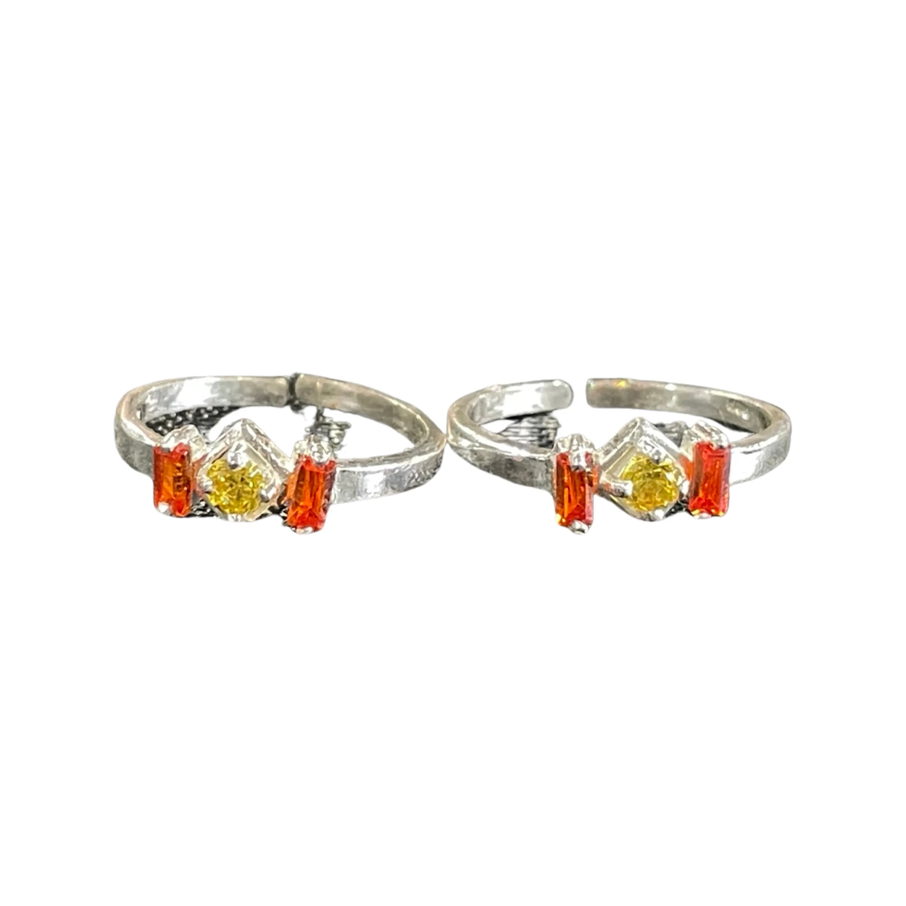 925 Sterling Silver CZ Toe-rings - Design #19