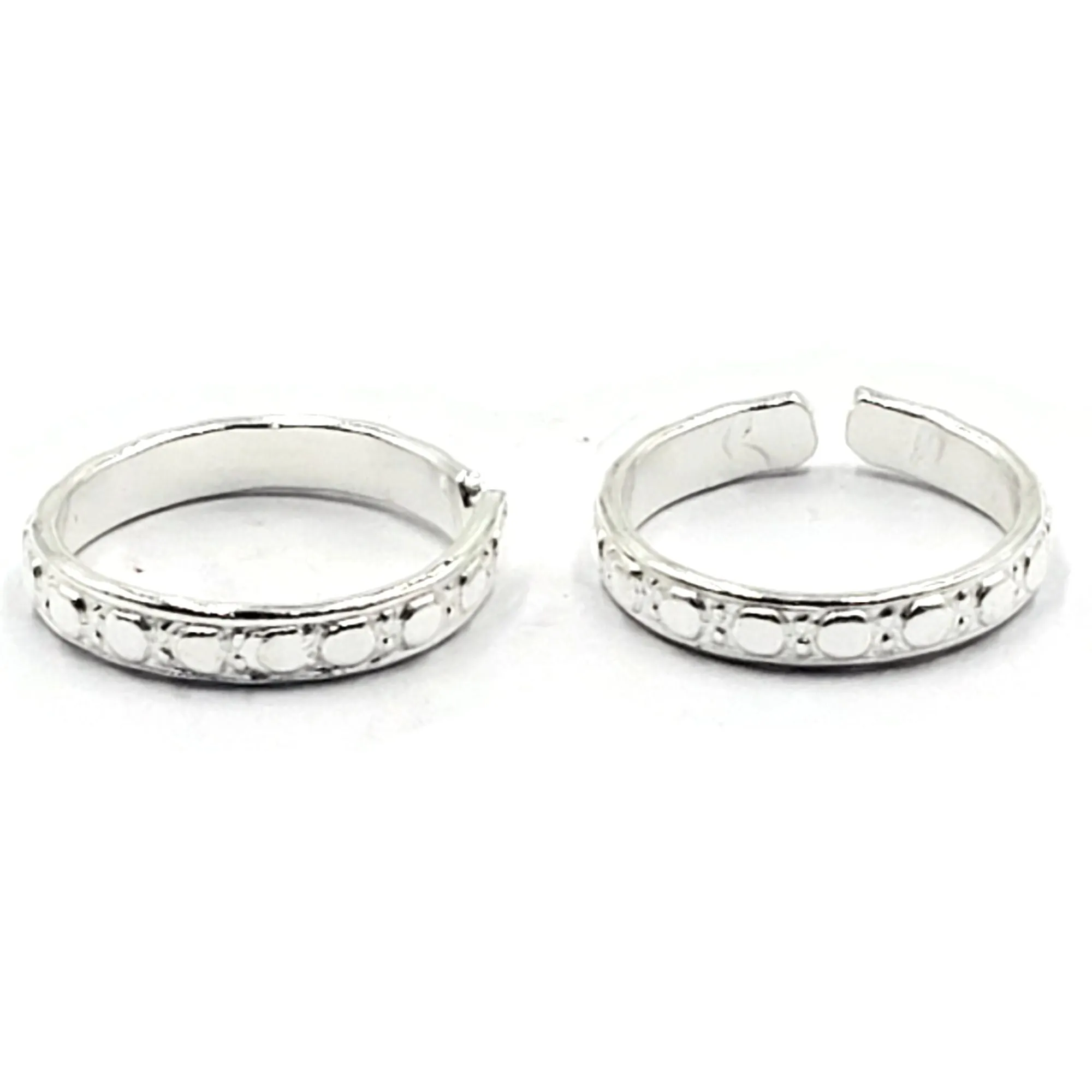 925 Sterling Silver Multicolor Toe-rings - Design #16