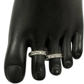925 Sterling Silver Oxidized Toe-rings - Design #01