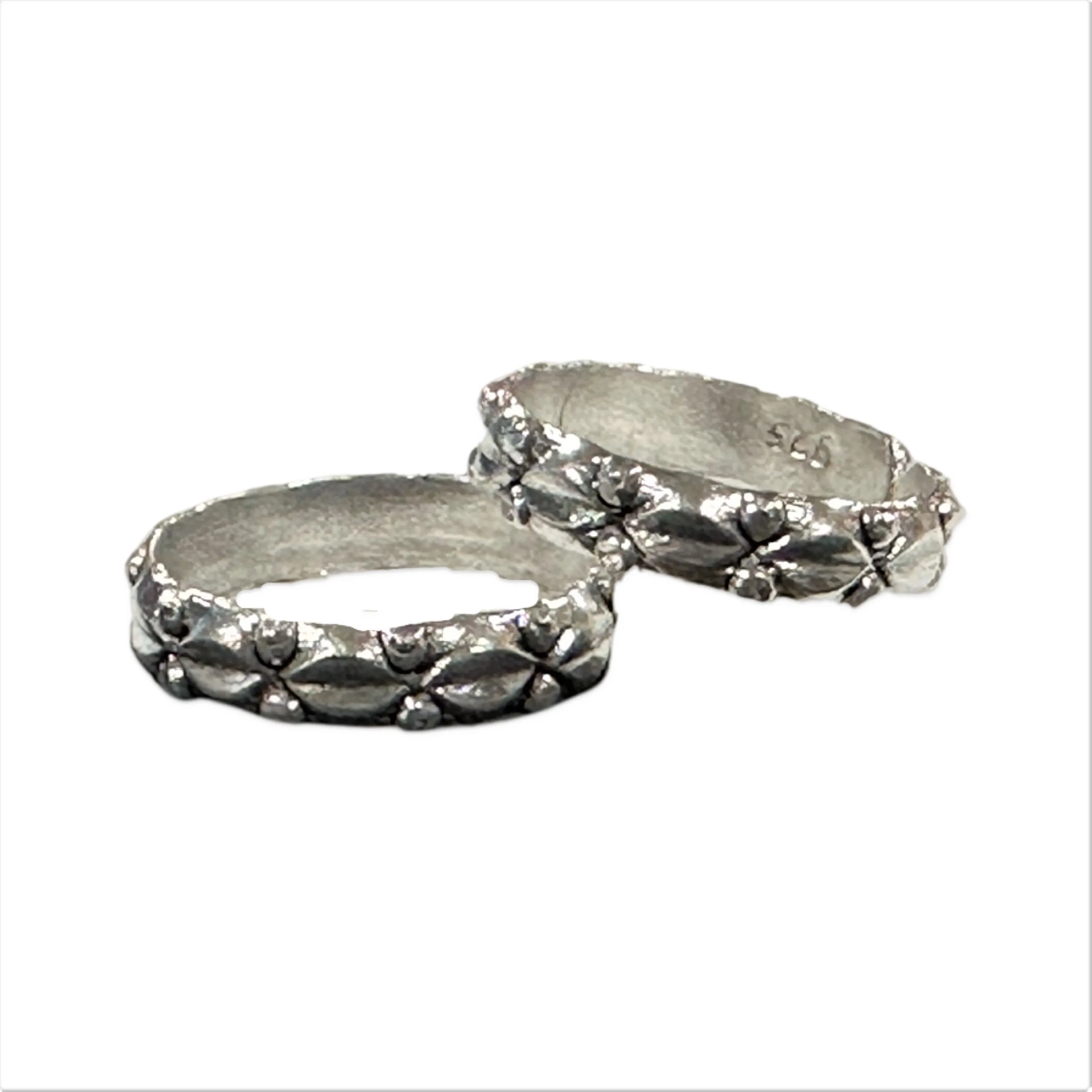 925 Sterling Silver Oxidized Toe-rings - Design #01