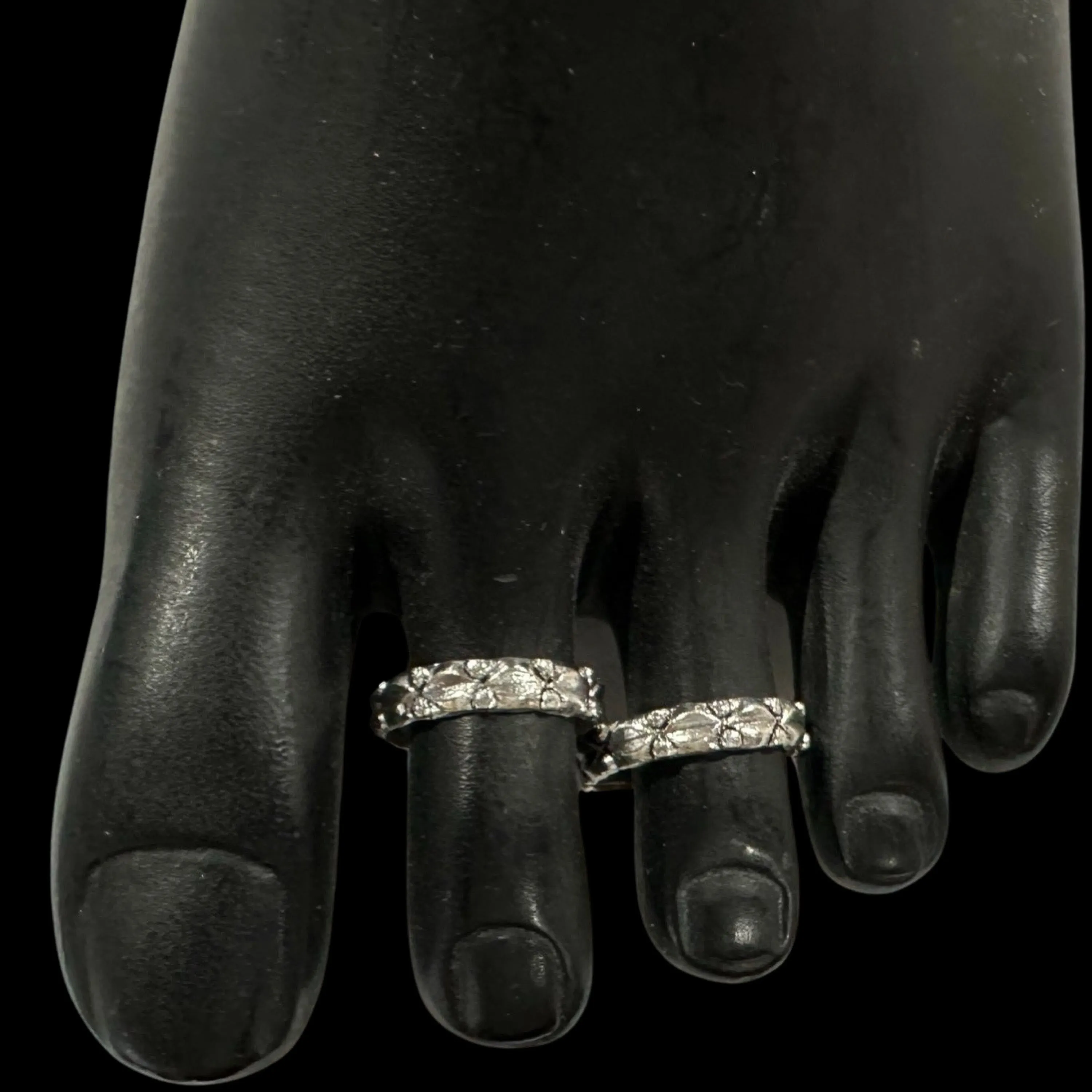 925 Sterling Silver Oxidized Toe-rings - Design #01