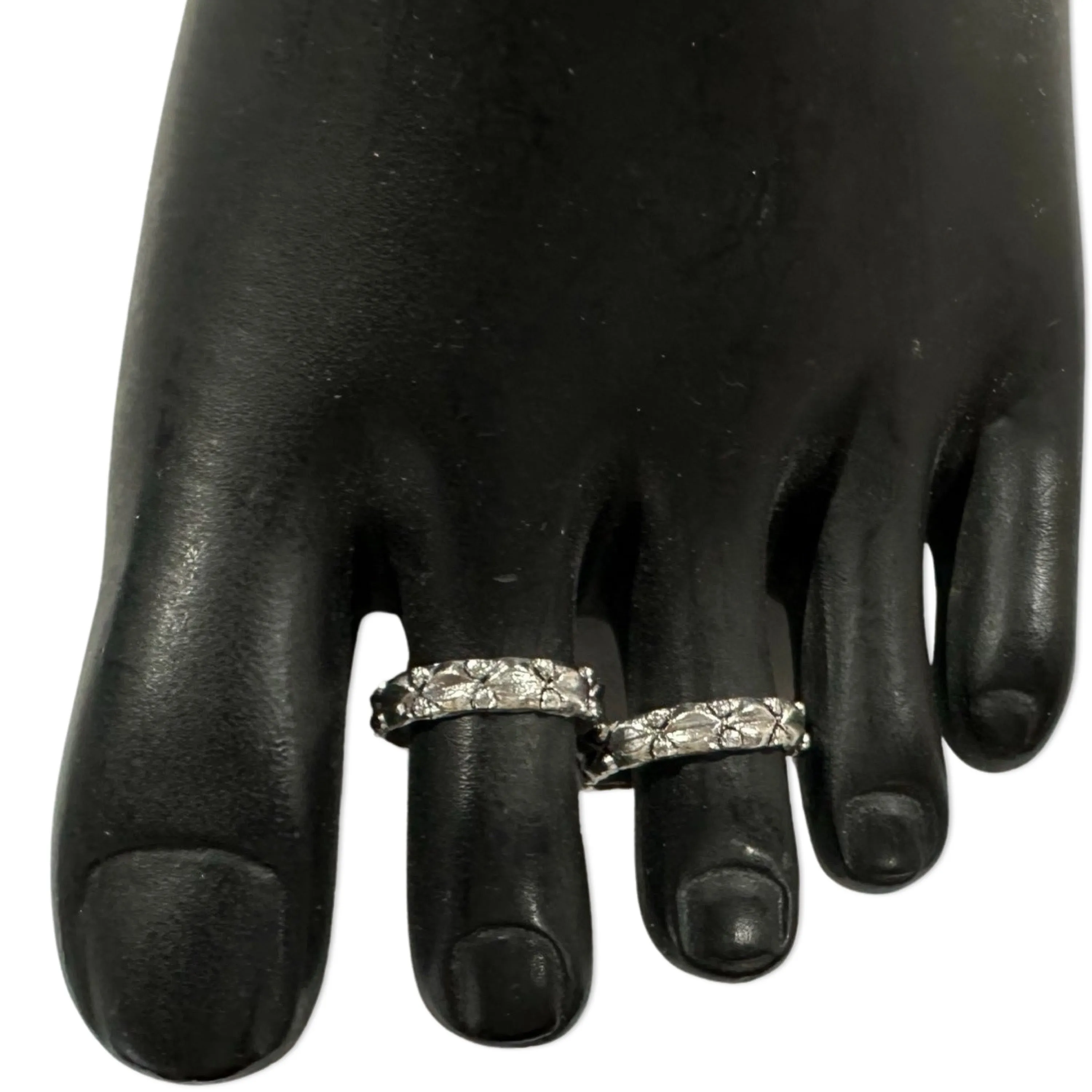 925 Sterling Silver Oxidized Toe-rings - Design #01