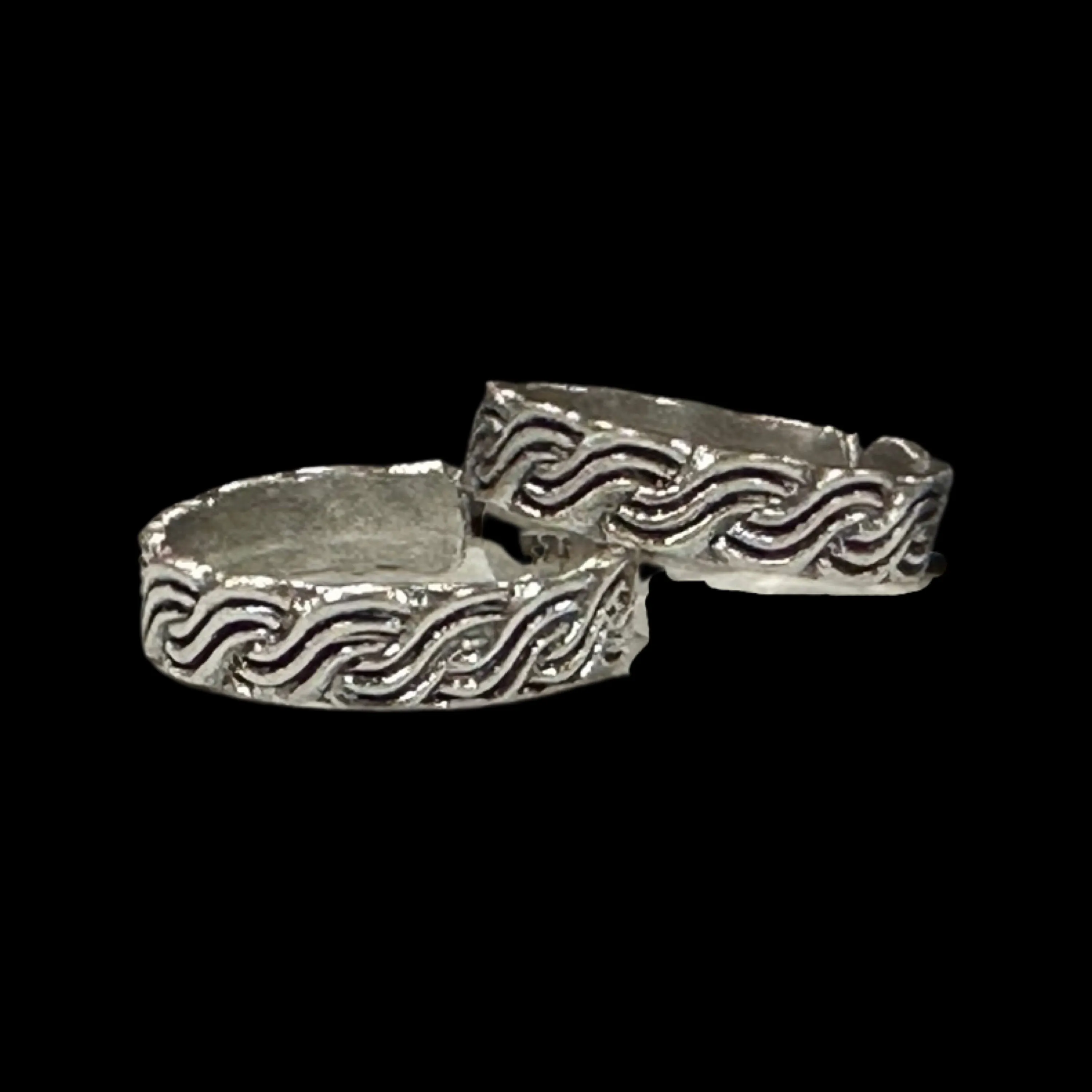 925 Sterling Silver Oxidized Toe-rings - Design #07