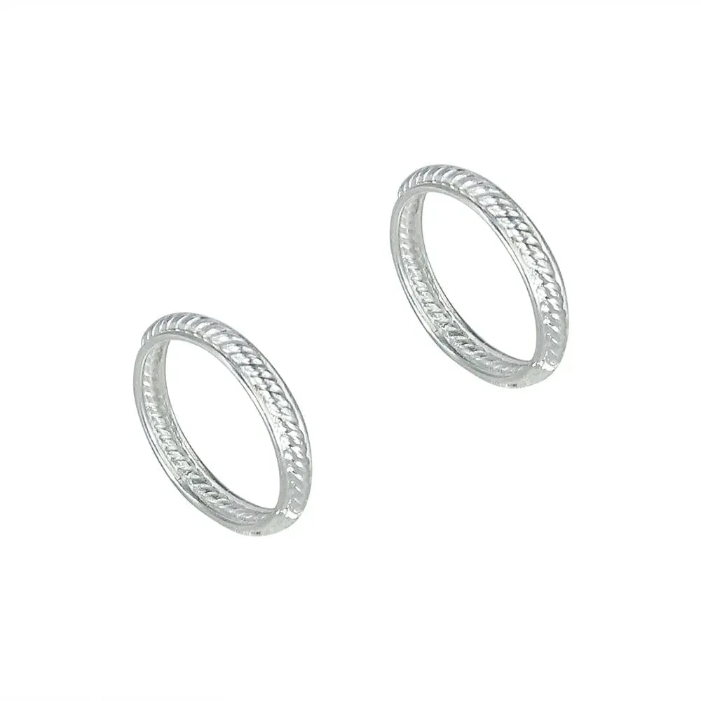 92.5 Sterling Silver Twisted Wire Toe Ring