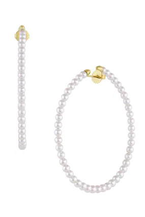 Akoya Hoop Earrings - 2.25in