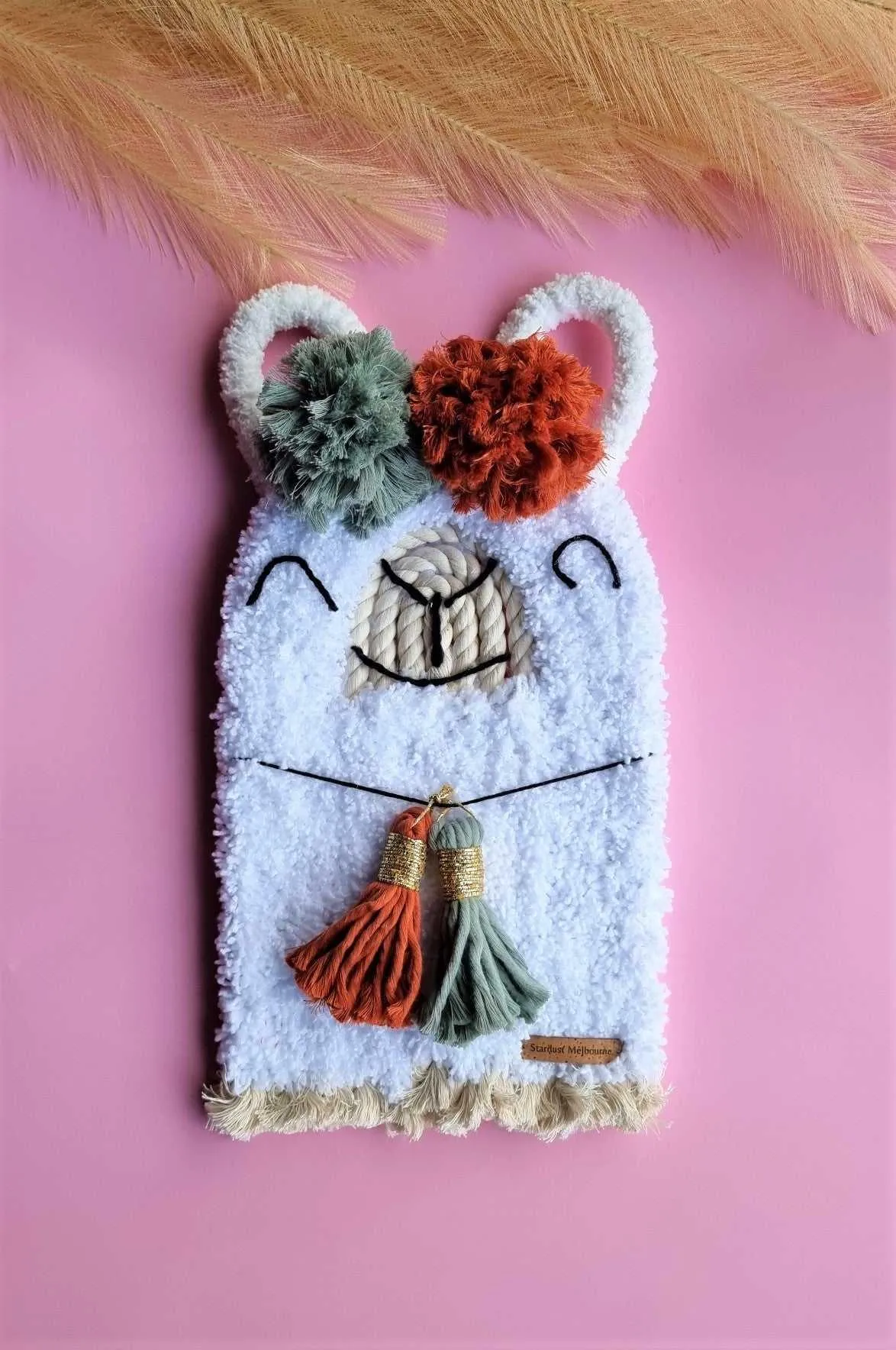Alpaca Macrame Decor | Lama Wall Hanging | 20cmx35cm