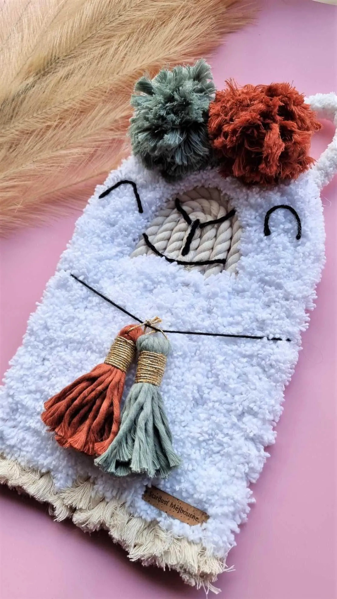 Alpaca Macrame Decor | Lama Wall Hanging | 20cmx35cm