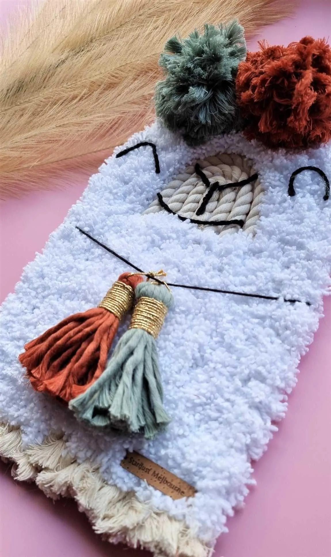 Alpaca Macrame Decor | Lama Wall Hanging | 20cmx35cm