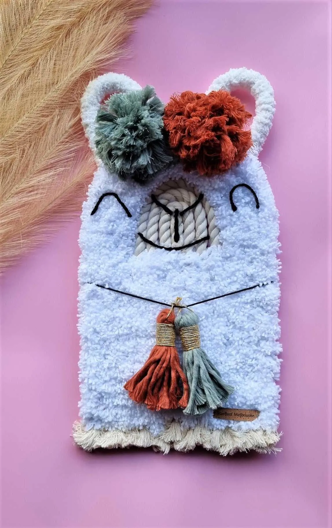 Alpaca Macrame Decor | Lama Wall Hanging | 20cmx35cm