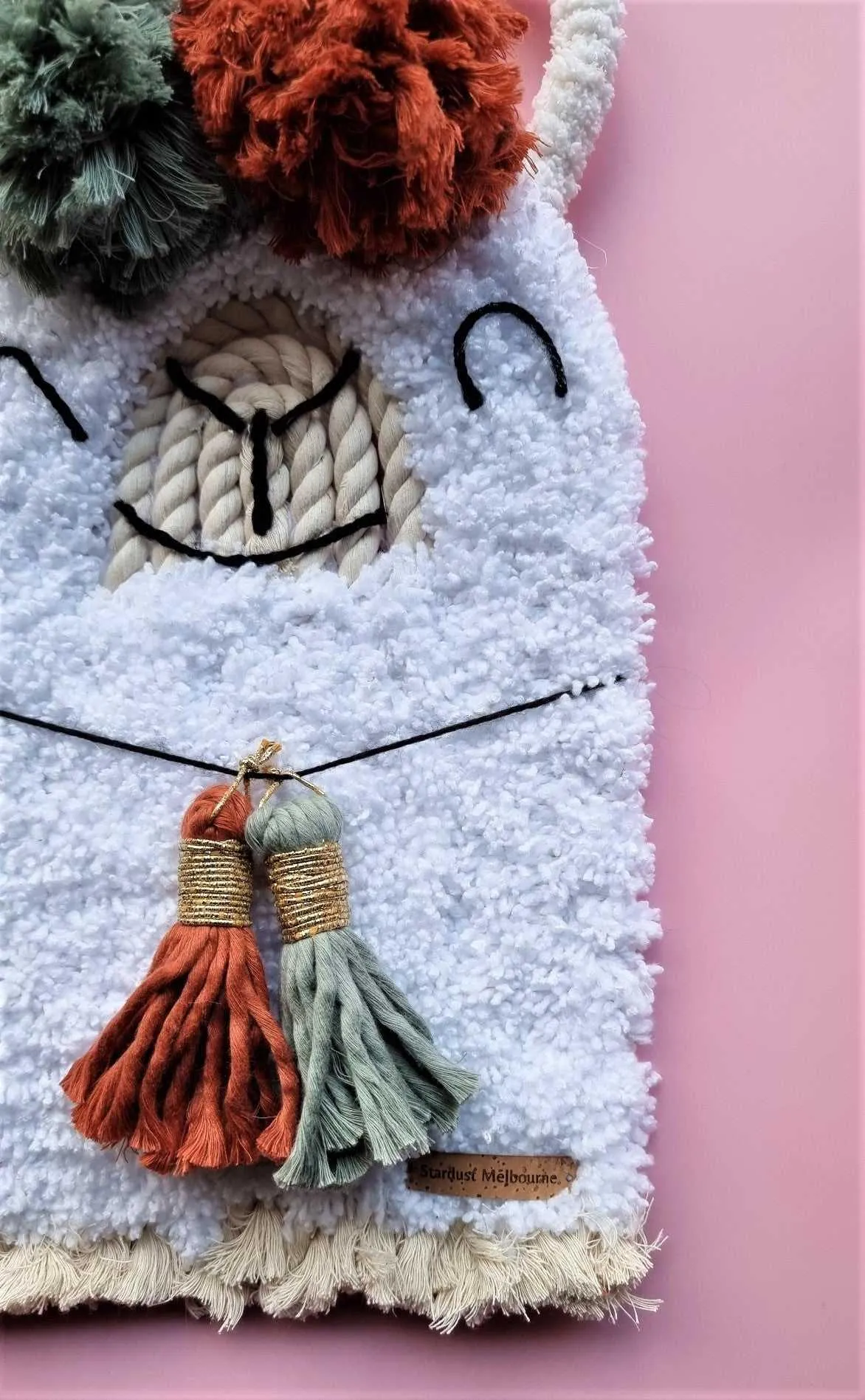 Alpaca Macrame Decor | Lama Wall Hanging | 20cmx35cm