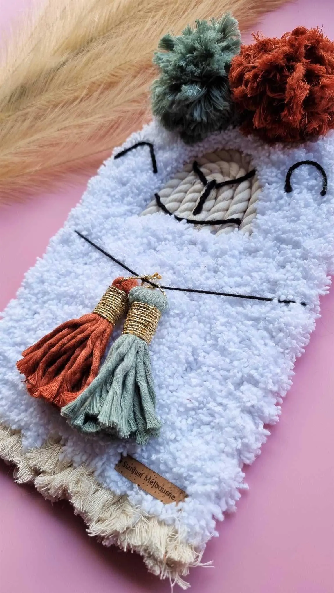 Alpaca Macrame Decor | Lama Wall Hanging | 20cmx35cm