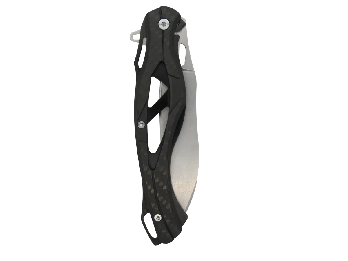 AR1890 Carbon Fiber Handle Stonewash Flipper Knife
