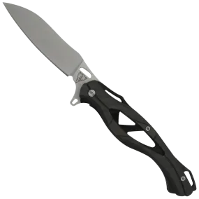 AR1890 Carbon Fiber Handle Stonewash Flipper Knife