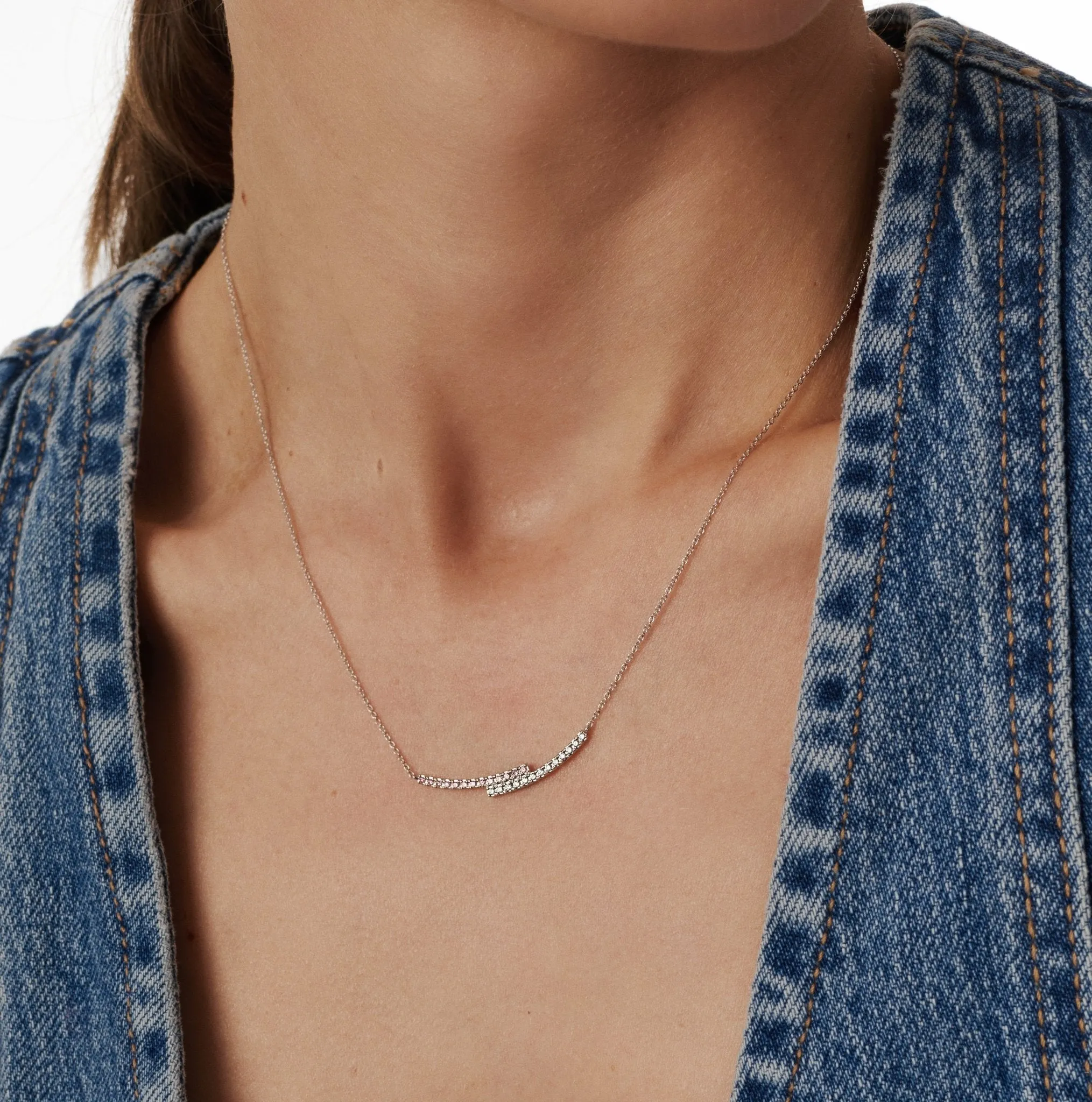 Ballerina pink diamond necklace