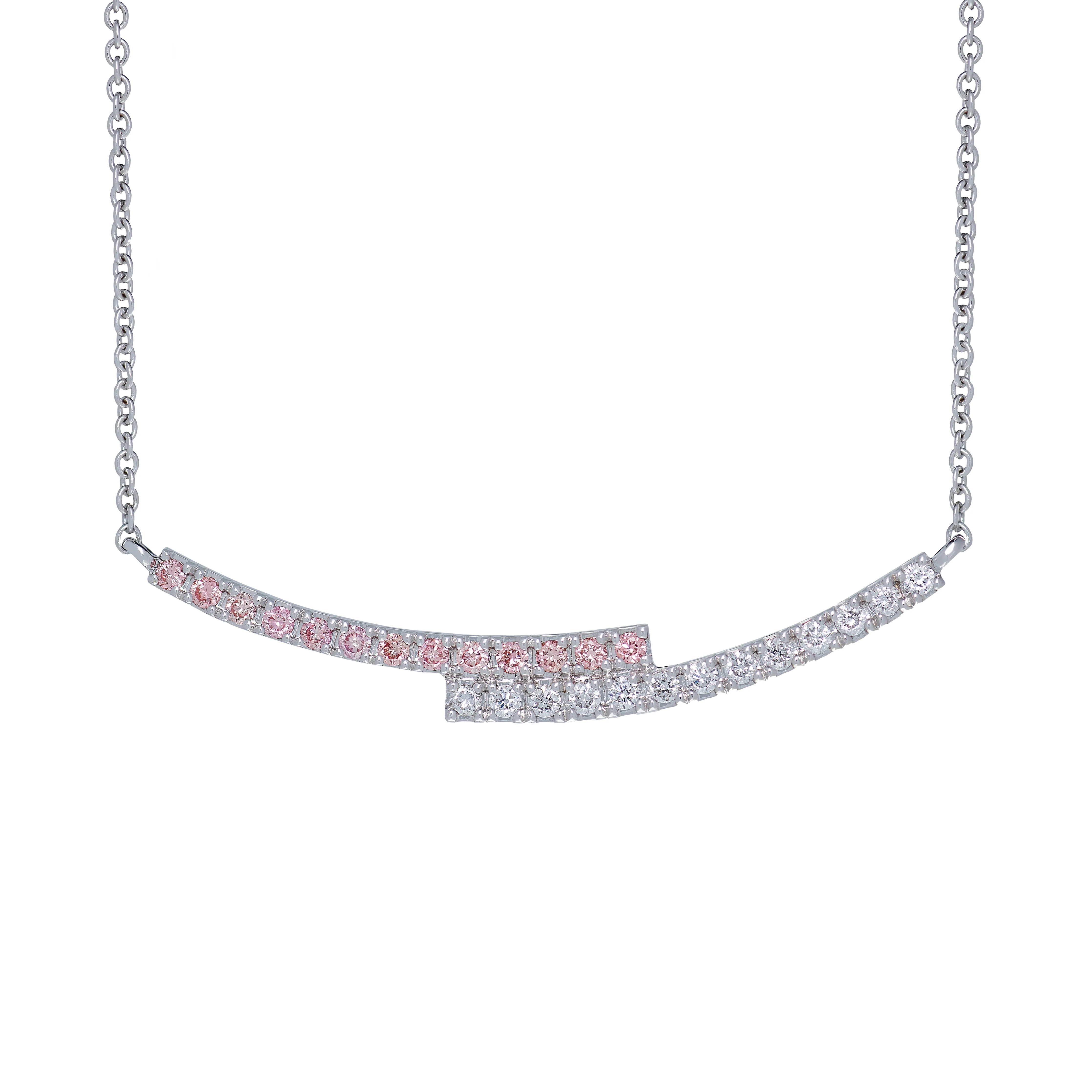 Ballerina pink diamond necklace