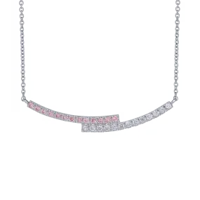 Ballerina pink diamond necklace