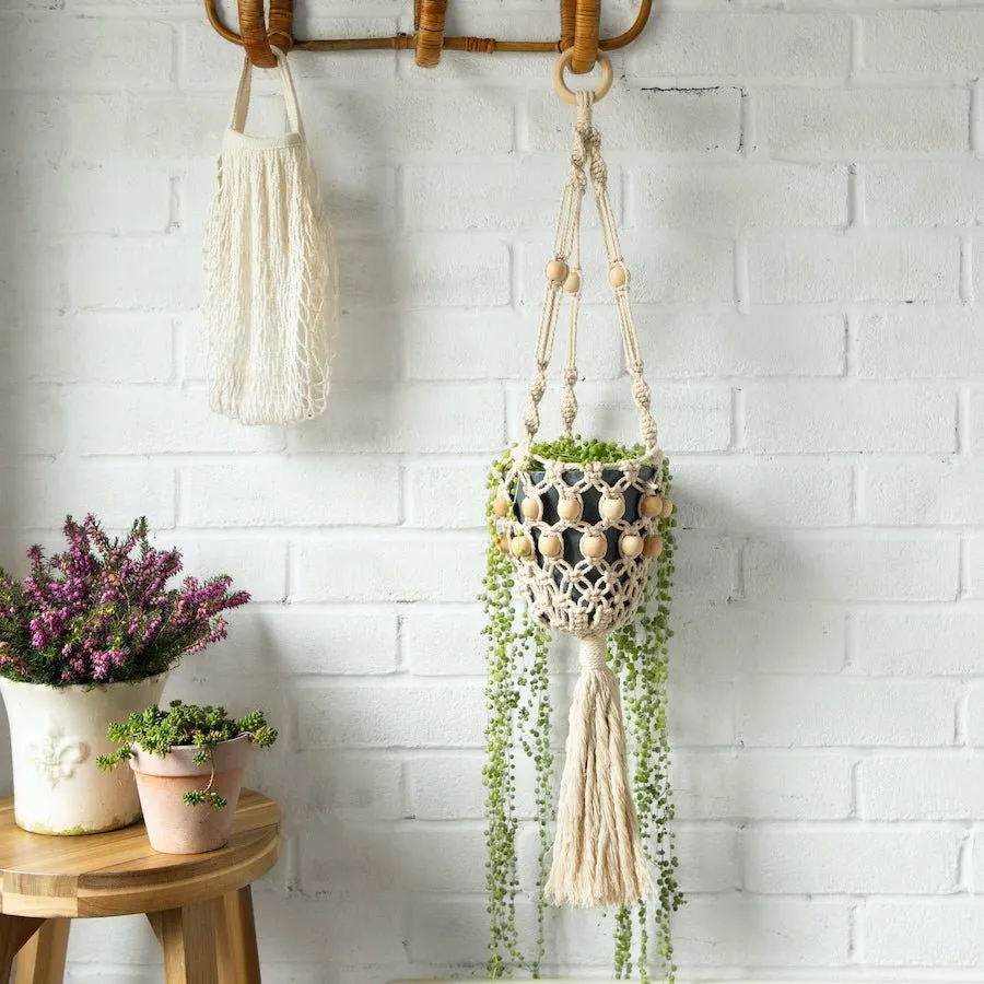Beaded Plant Hanger Macrame Kit