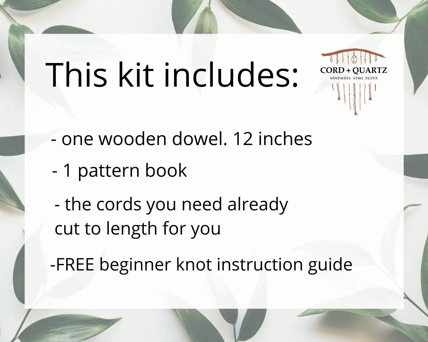 Beginner DIY Macrame craft kit. Macrame wall hanging kit, Craft kits for adults and kids. DIY boho wall decor. Macrame tutorial kit