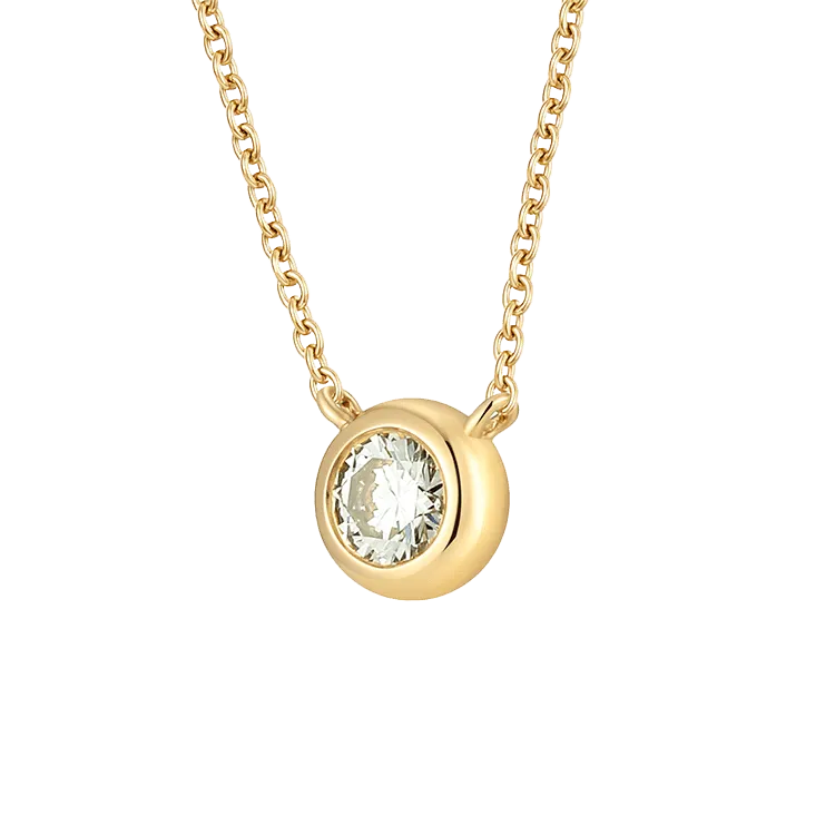 Bezel necklace 0.3ct