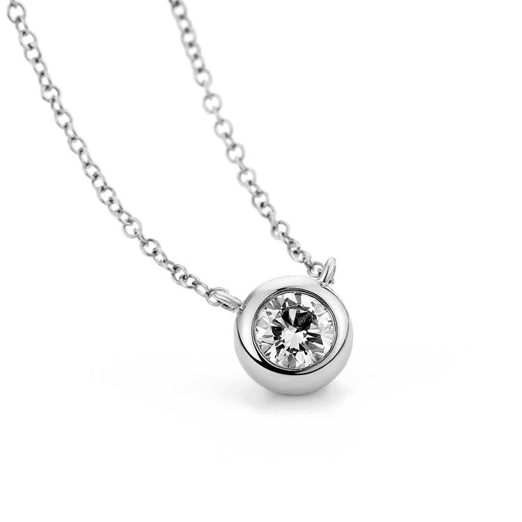 Bezel necklace 0.3ct