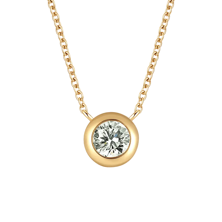 Bezel necklace 0.3ct