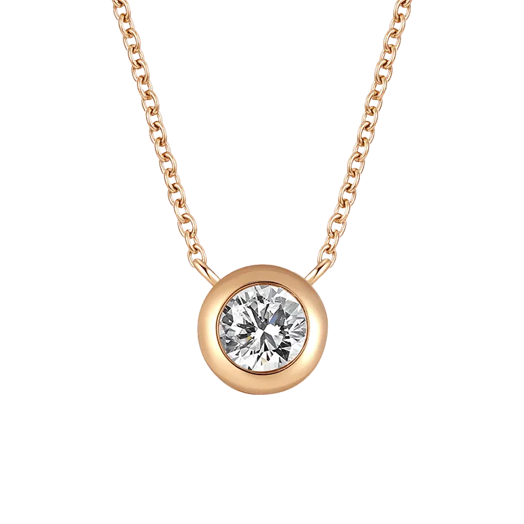 Bezel necklace 0.3ct