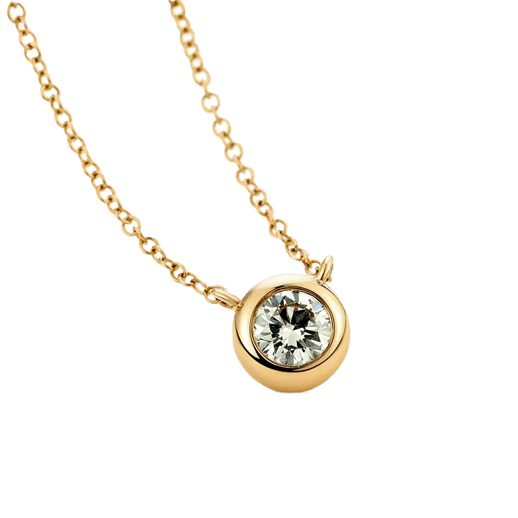 Bezel necklace 0.3ct