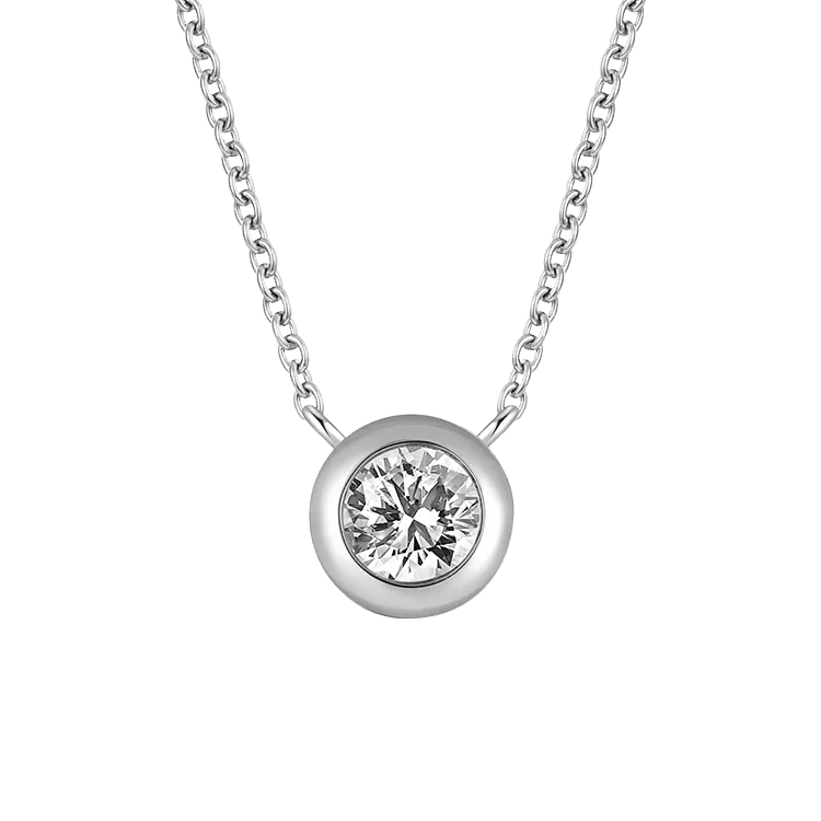 Bezel necklace 0.3ct