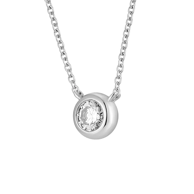 Bezel necklace 0.3ct