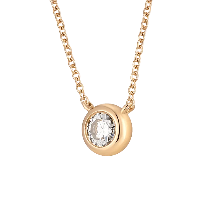 Bezel necklace 0.3ct