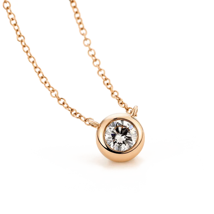 Bezel necklace 0.3ct