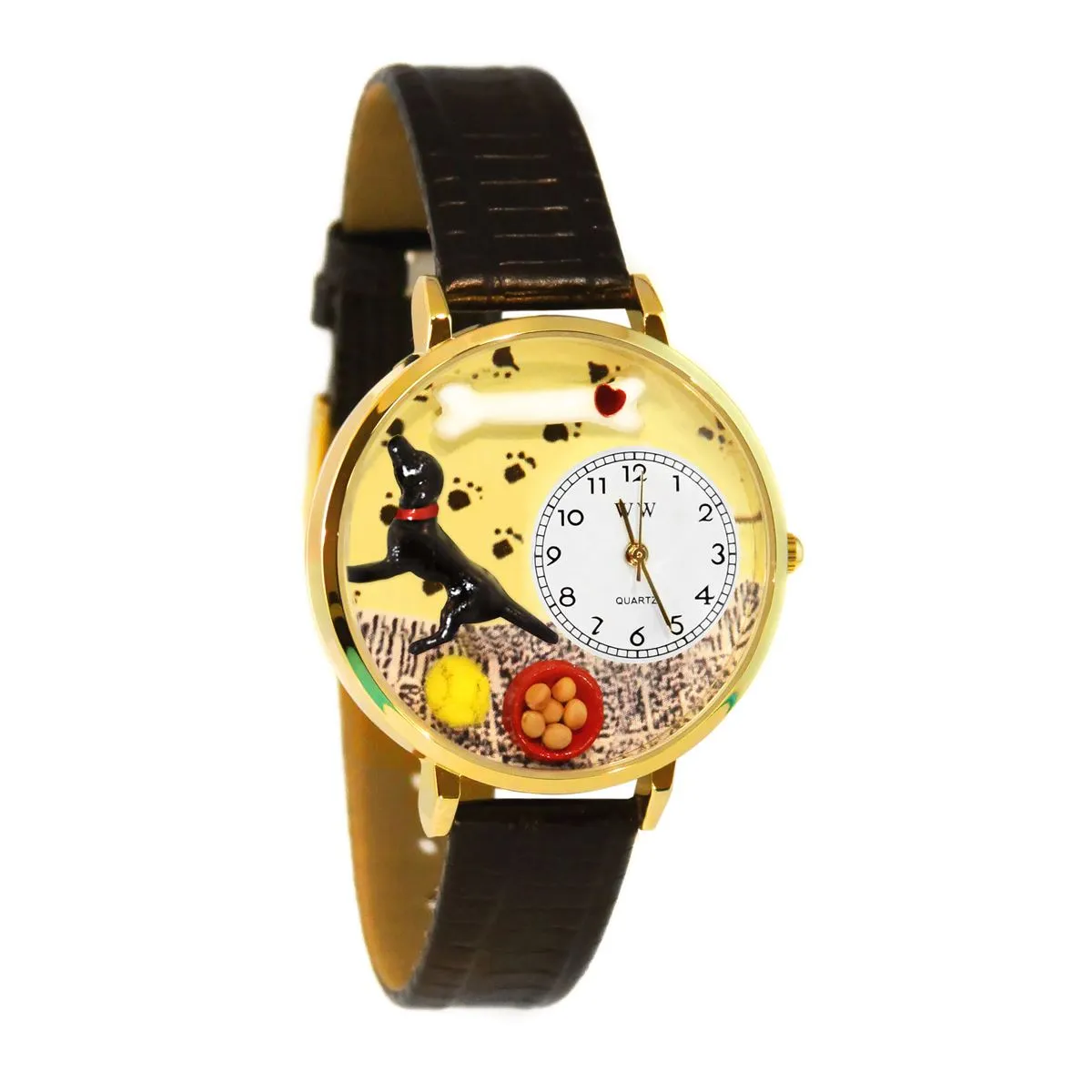 Black Labrador 3D Dog Watch Large Style