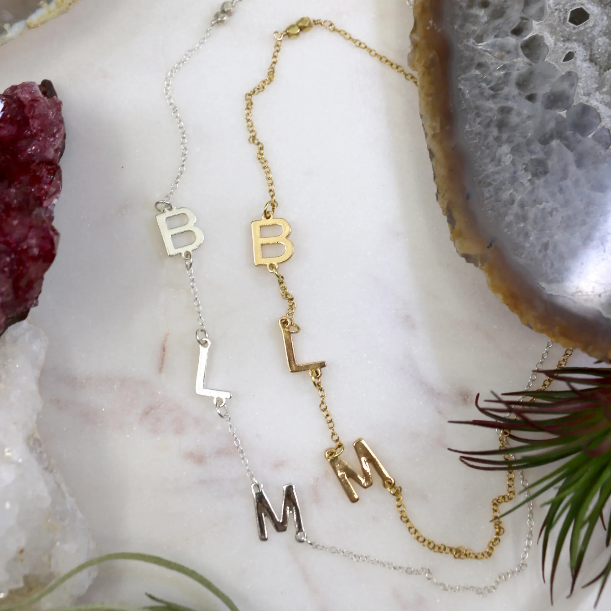 BLM // Black Lives Matter Necklace, All Profits Donated, Gold or Silver // BH-N031