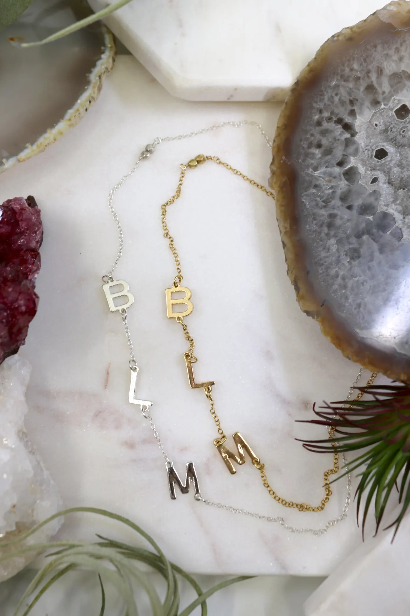 BLM // Black Lives Matter Necklace, All Profits Donated, Gold or Silver // BH-N031
